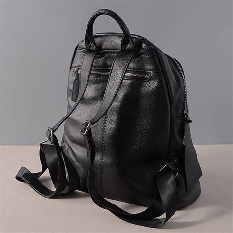 genuine leather backpack women's.